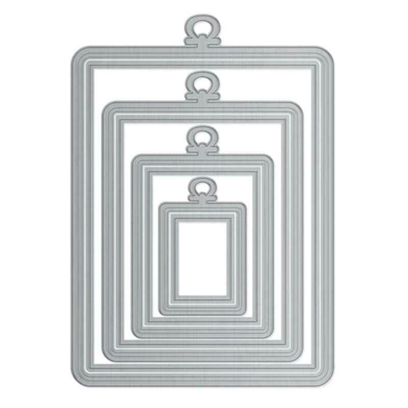 Rectangle Photo Frame Metal Cutting Dies Stencil DIY Scrapbooking Album Template