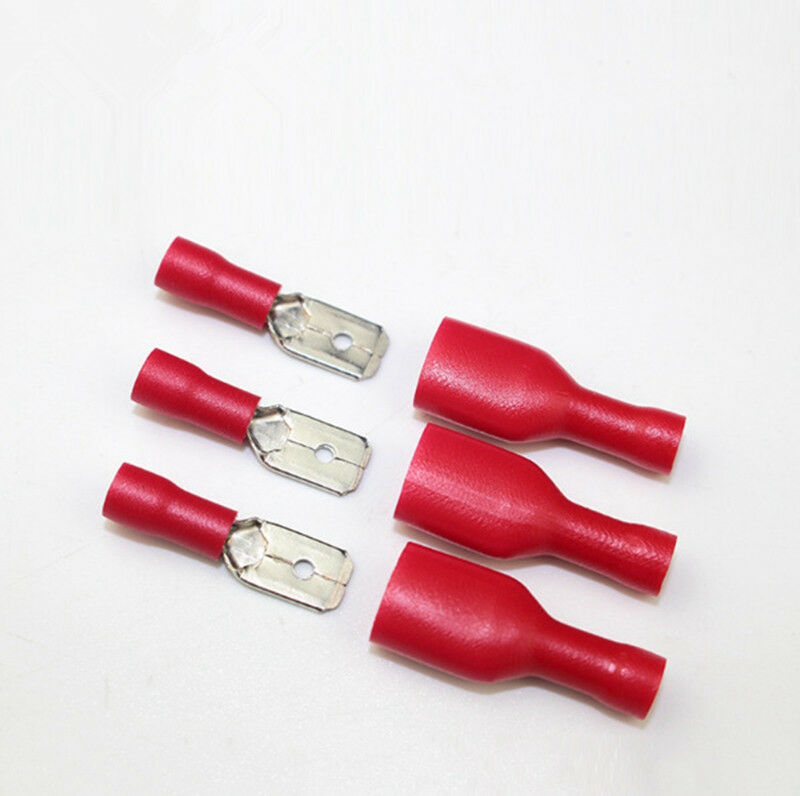 100PCS Female + Male Insulated Crimp Terminals 0.5 -1.5mm2 22-16AWG Wire cross