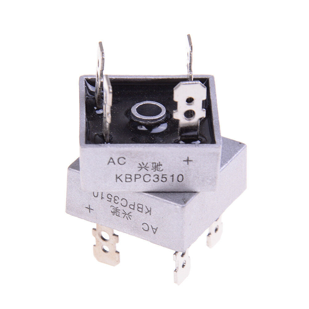 2Pcs bridge rectifier kbpc3510 amp metal case - 1000 volt 35a diode ALUK WF