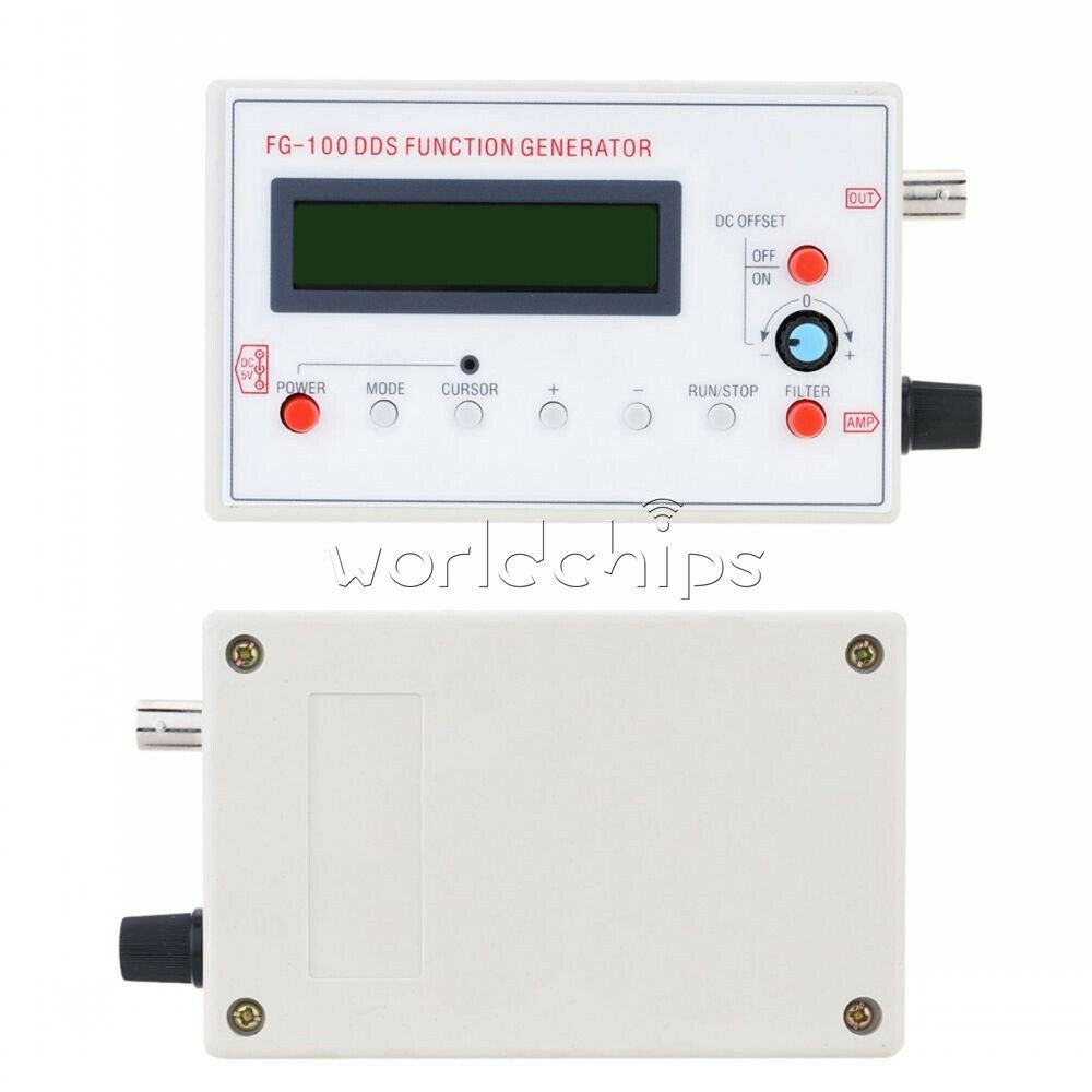 1HZ-500KHz DDS Function Signal Generator Sine+Triangle + SUSB to DC Power Cable