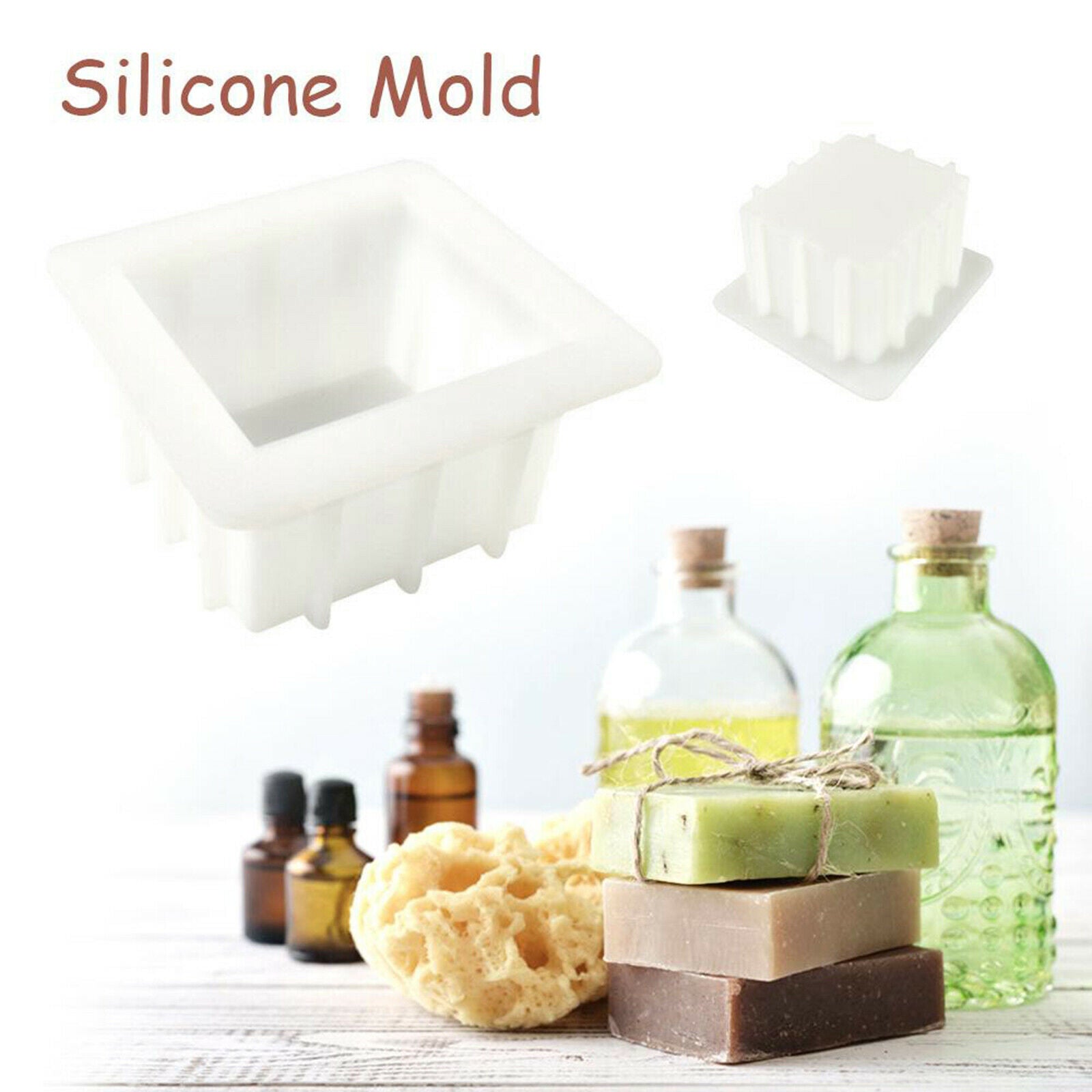 500ml Durable Soap Mold Silicone Cake Bread Mould Jelly Baking 18oz Moulds