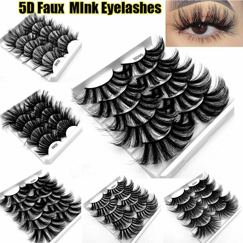 Lash Extension Dramatic Long False Eyelashes 5D Faux Mink Eyelashes