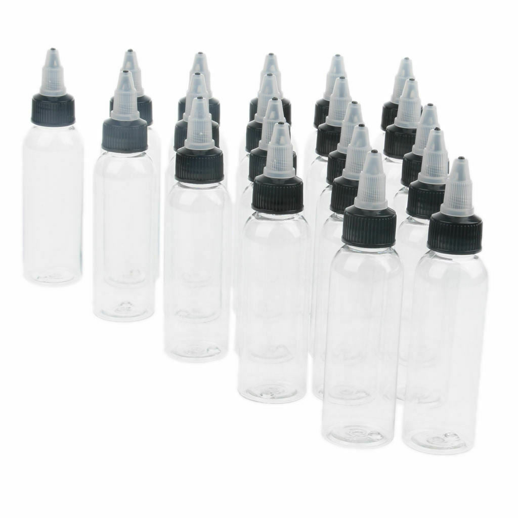 30 Packs Plastic Squeeze Bottles Twist   Nozzle Tip Applicator Bottle 60/120ml