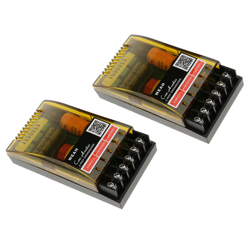 2 Pieces 220W 2-6ohm 2 Way Speaker Frequency Divider Amplifier Crossover Filter