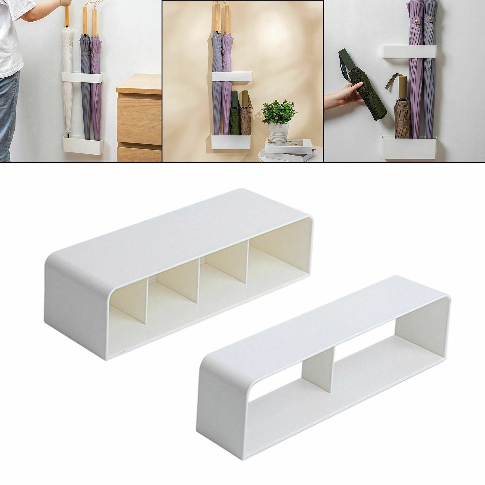 Umbrella Storage Rack Wall Mounted Easy Pour Water Stand for Door Bars
