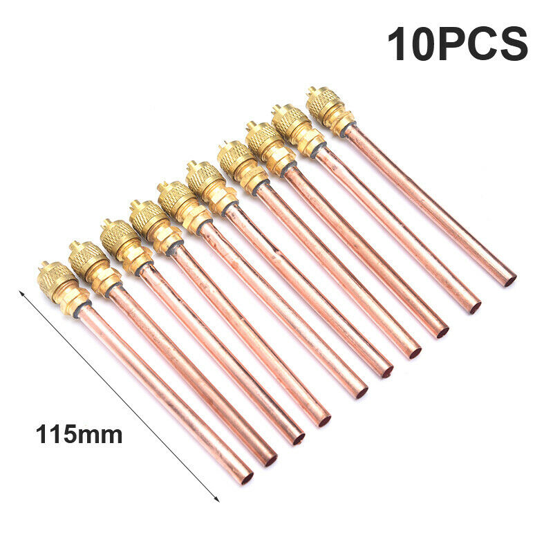 10PCS Air Conditioner Refrigeration Access Valves 6mm OD Copper Tube Fill JYDFA