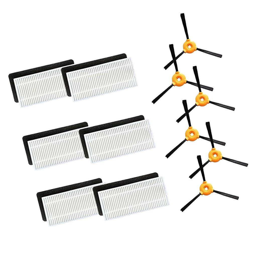 Hepa Filter Side Brush for Eufy Robovoc 11 Vacuum Cleaner Parts, 12pcs/set