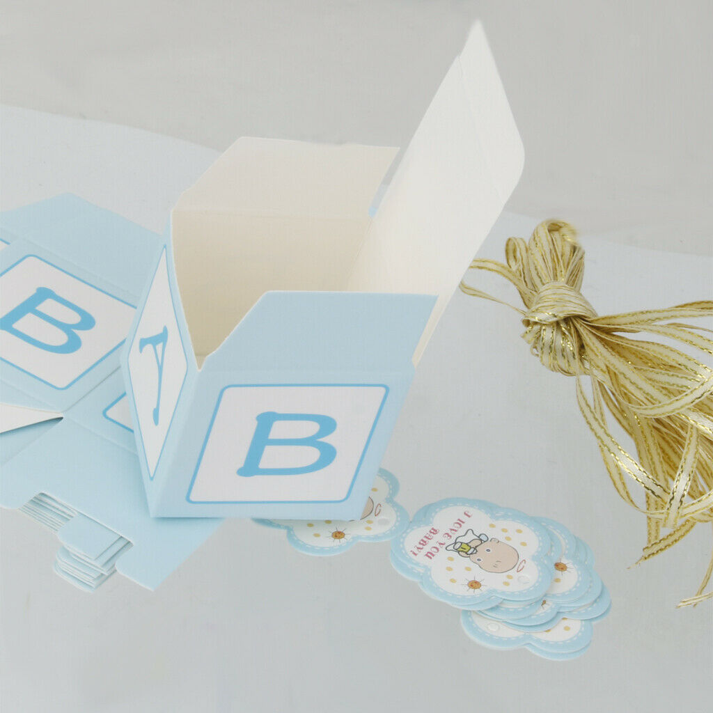 24 PCS Baby Shower Favors - Cute Baby Boy Chocolate Packaging Boxes Candy Gift