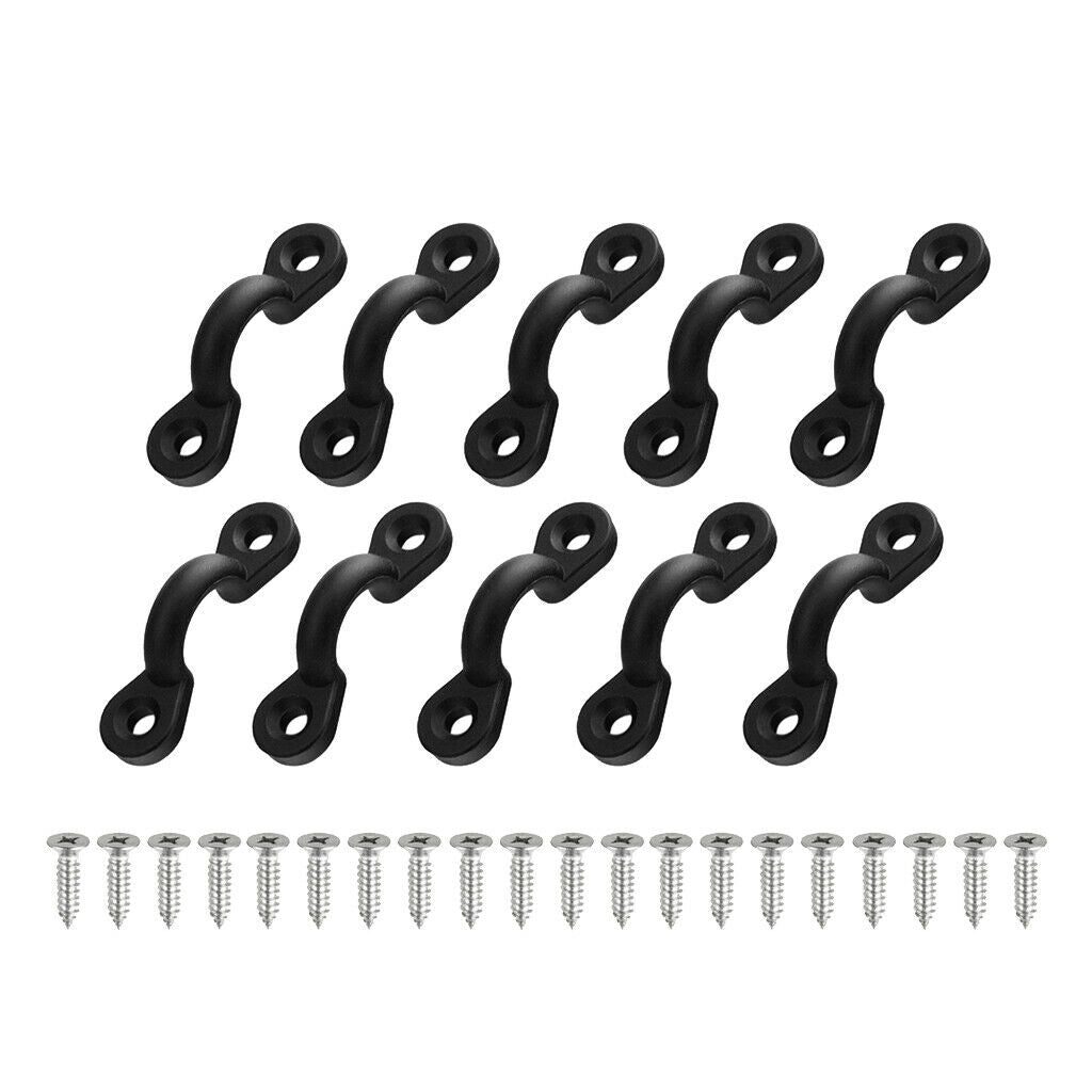 10 Pcs Stainless Steel Eye Pad Metal Stapler Ring Carabiner With Spring Closure