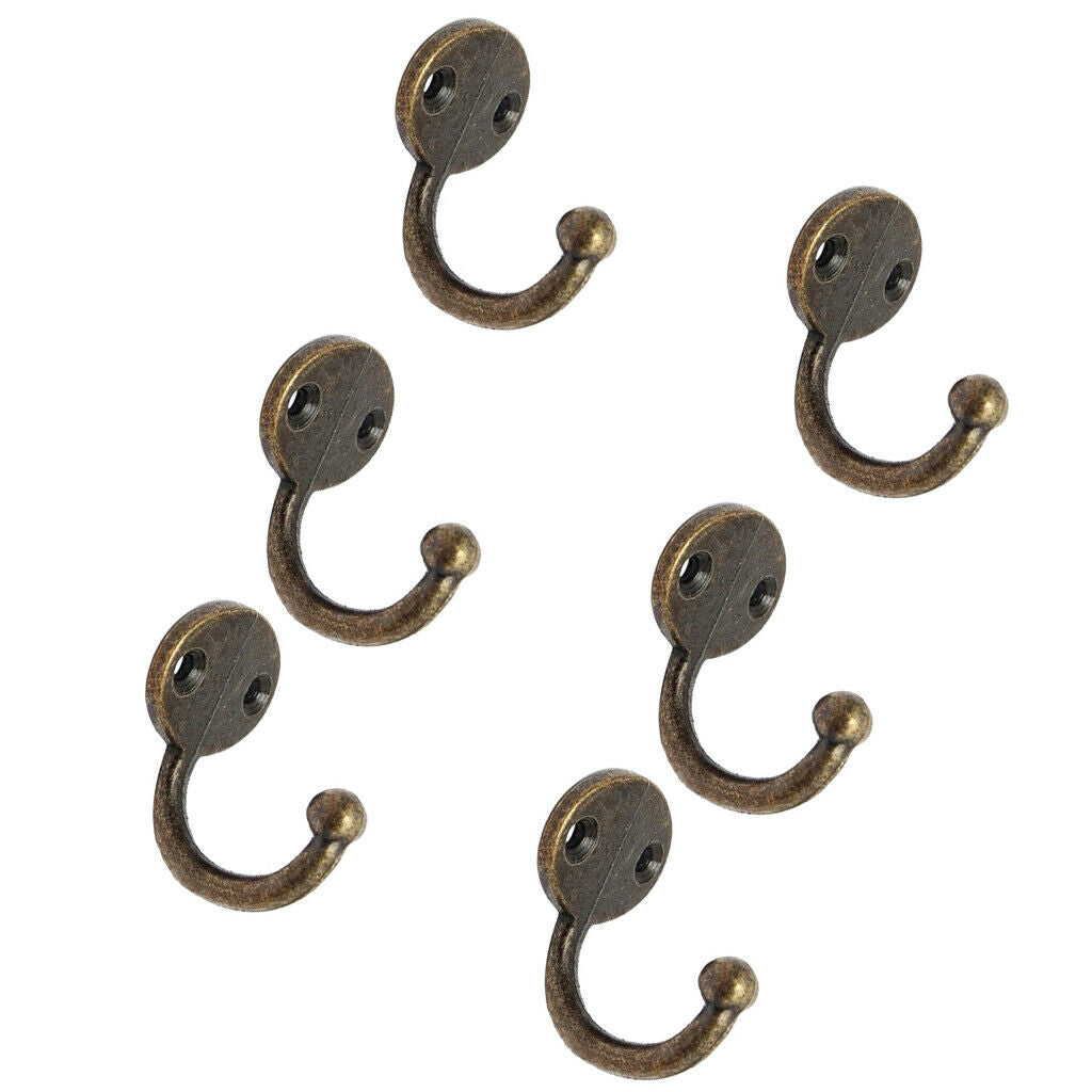 Pack of 18 Chic Clothes Coat Towel Hangers Hooks Door Wall Mounted, with Screws