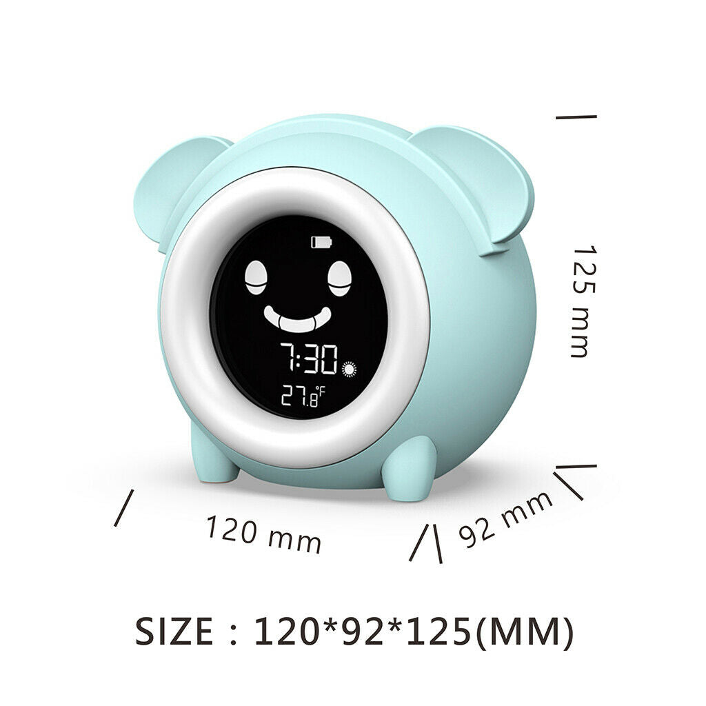 Facial Expression Kids Sleep Trainer Clock Bedside Wake Up Digital Clock