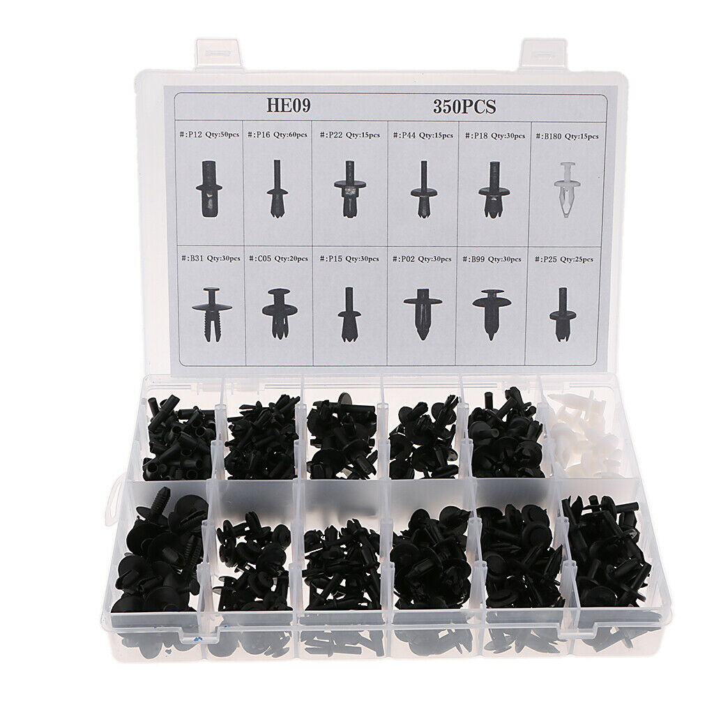 350 Pieces Assorted Car Carrier Plastic Rivets Attachment For Door Trim