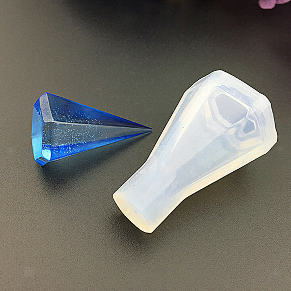 Diamond Cone Crystal Jewelry Making Mold Silicone Ornament DIY Crafting Tool