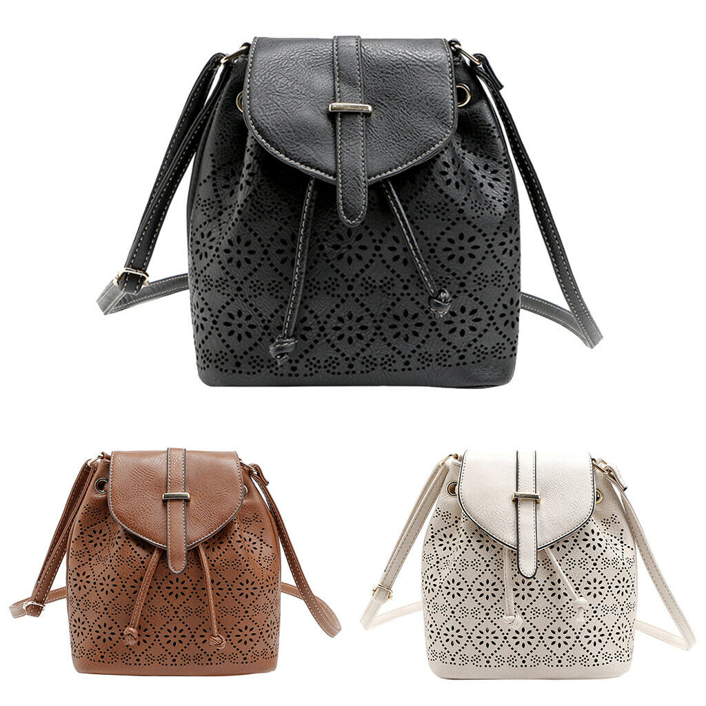 Women Leather Satchel Handbag Shoulder Tote Messenger Crossbody Hobo Bag Black