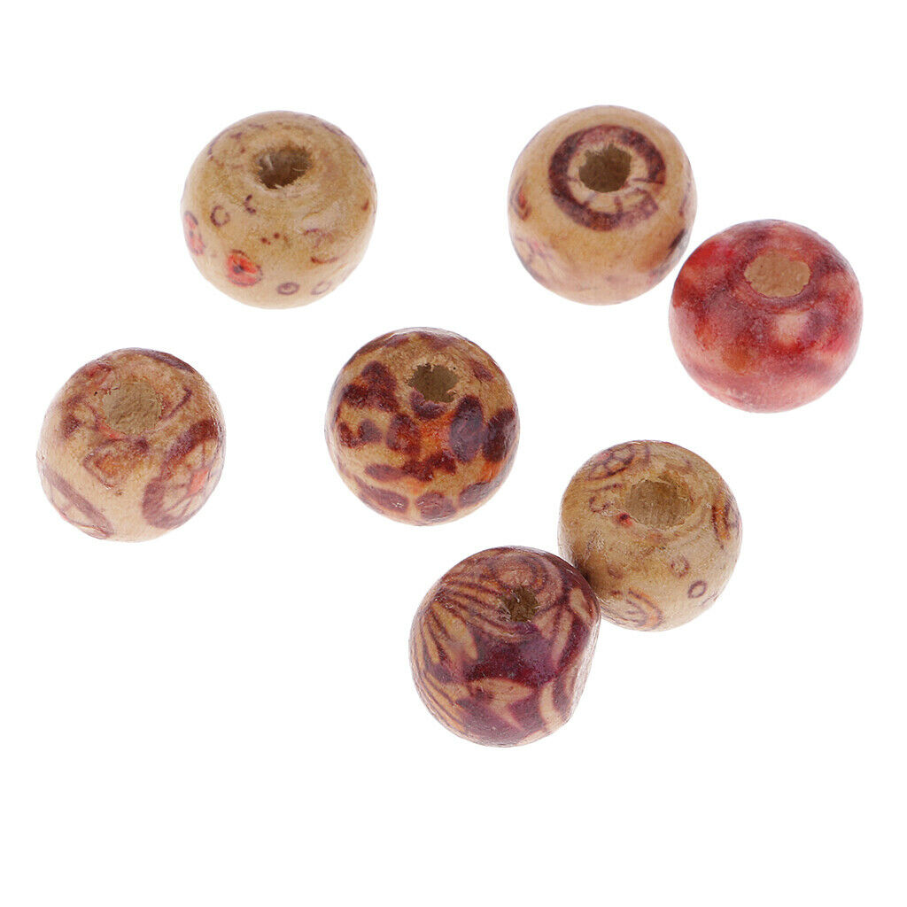 10 MM WOODEN BEADS 100 PIECES ROUND WOODEN CRAFT SPACER BEADS MACRAME