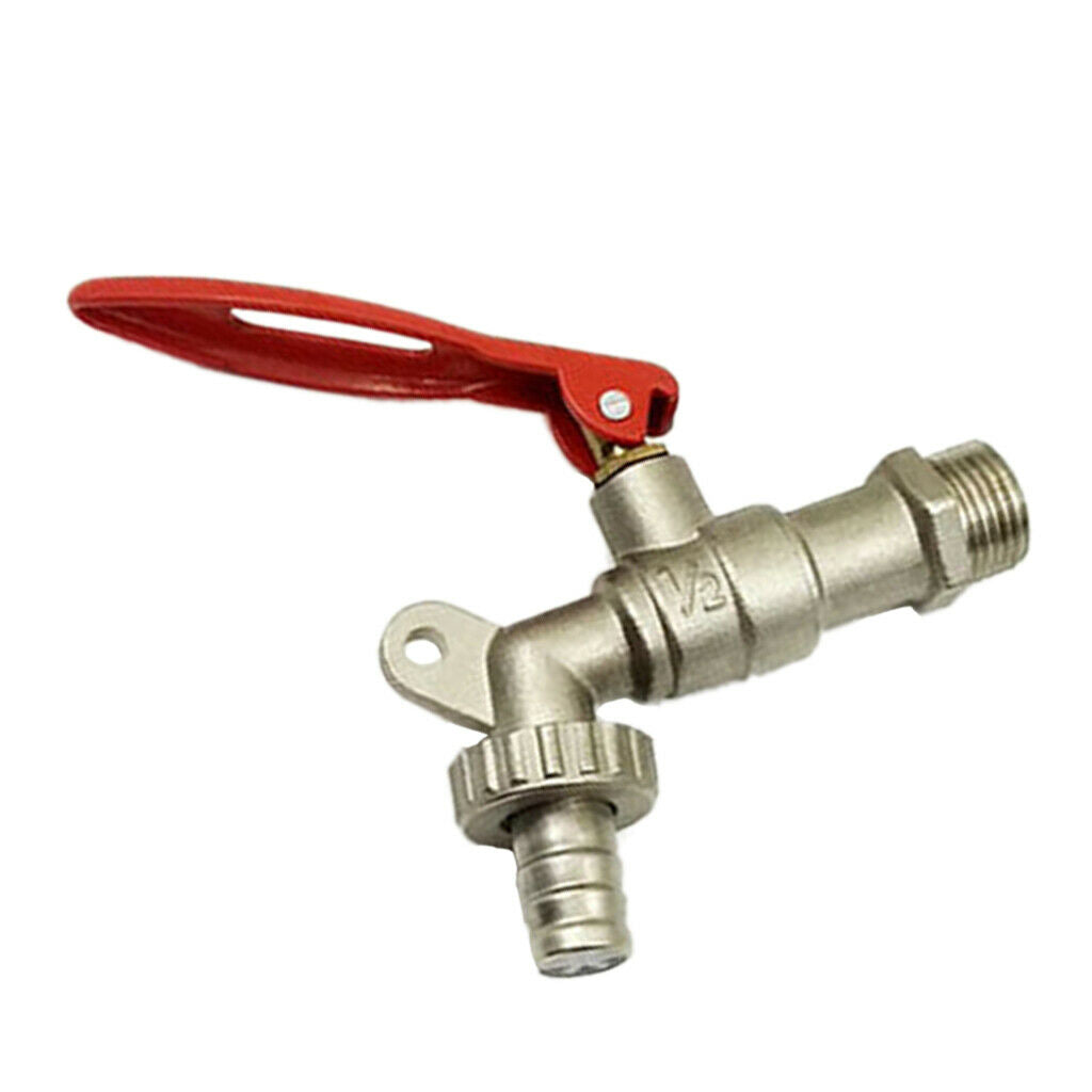 Lockable Home Garden Locked Faucet Water Tap 1/2 inch Brass Outdoor Tool