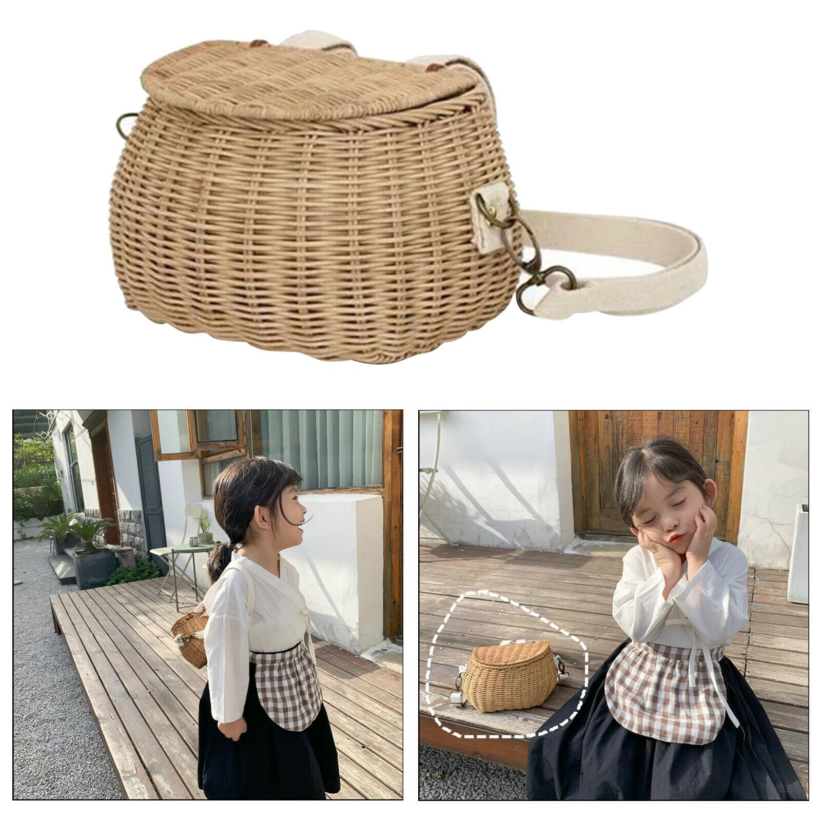Summer Beach Bag, Ladies Straw Handbag Top Handle Large Capacity