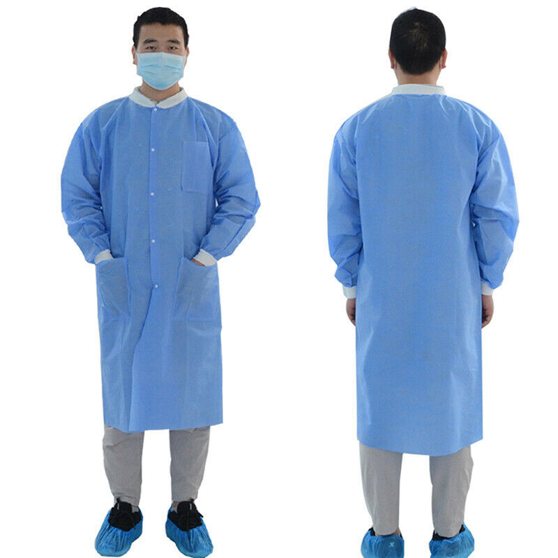 1pcs Disposable Medical Laboratory Isolation Cover Gown Surgical Clothes Unif KX