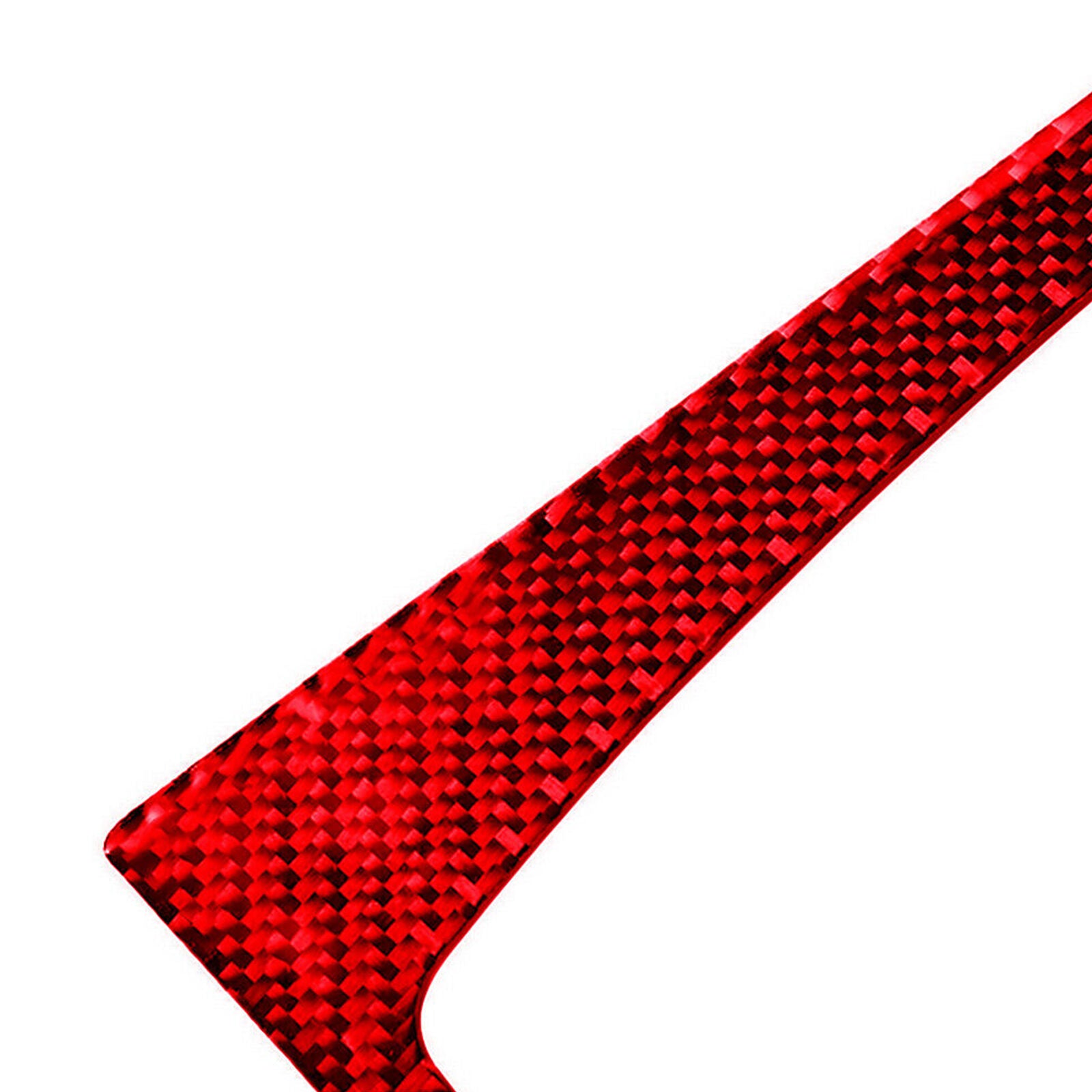 2Pcs Red Carbon Fiber Gear Shift Panel Trim Cover For Mercedes Benz C Class W204