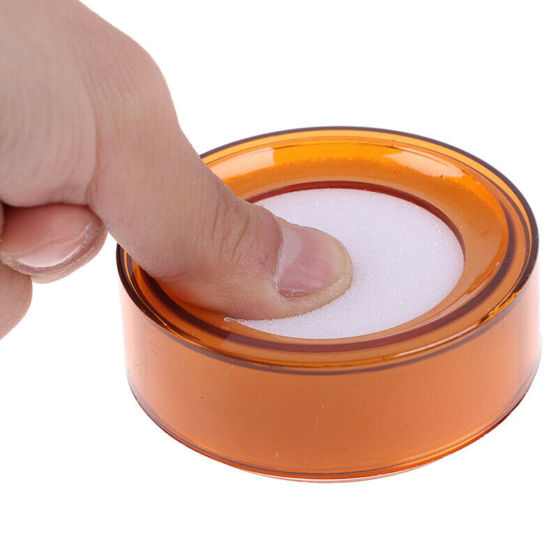 2PCS/Lot Plastic Round Case Finger Wet Sponge Damper for Casher Count Mone C WF