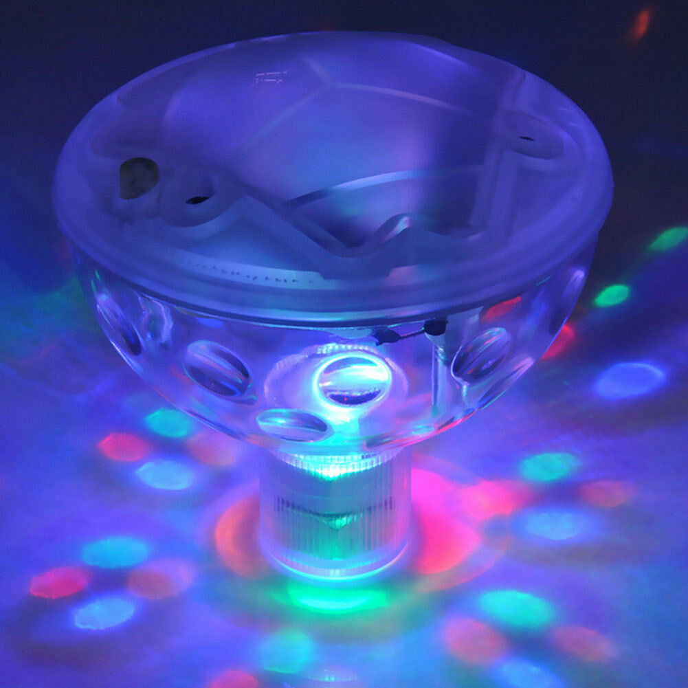 Underwater Disco Aqua Glow LED Floating Night Light Show Pond Pool Spa Tub Lamps