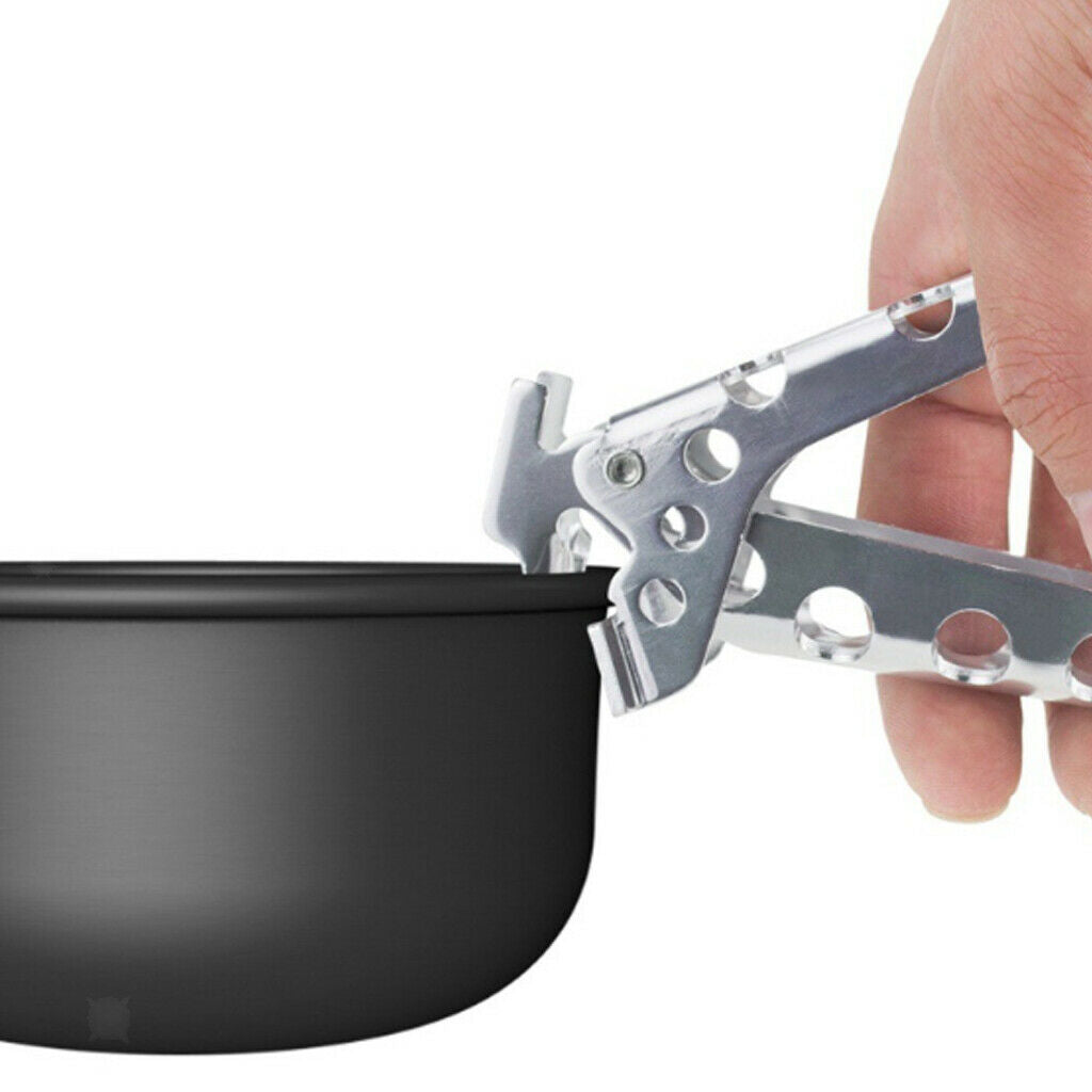 Camping Pot Pan Gripper Aluminum Pot Clamp Pan Handler Lifter Dark Gray
