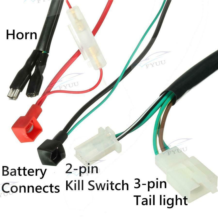 Wiring Harness Loom For Chinese electric start Quads 50cc 70cc 90cc 110cc 125cc