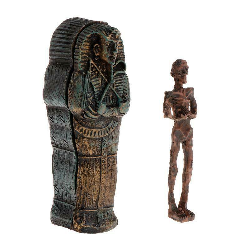 Aquarium Mummy Egypt Fish Tank Landscape Decoration For Reptile Case Hide Play