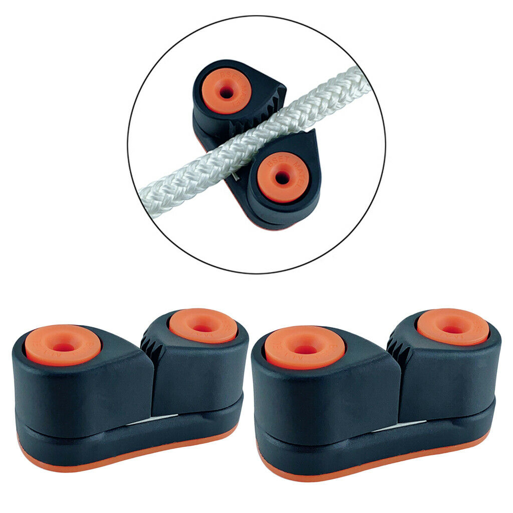 2 Pieces Fast Entry Cam Cleat 3-12mm Dia. Wre Fairlead for Sailing Sailboat