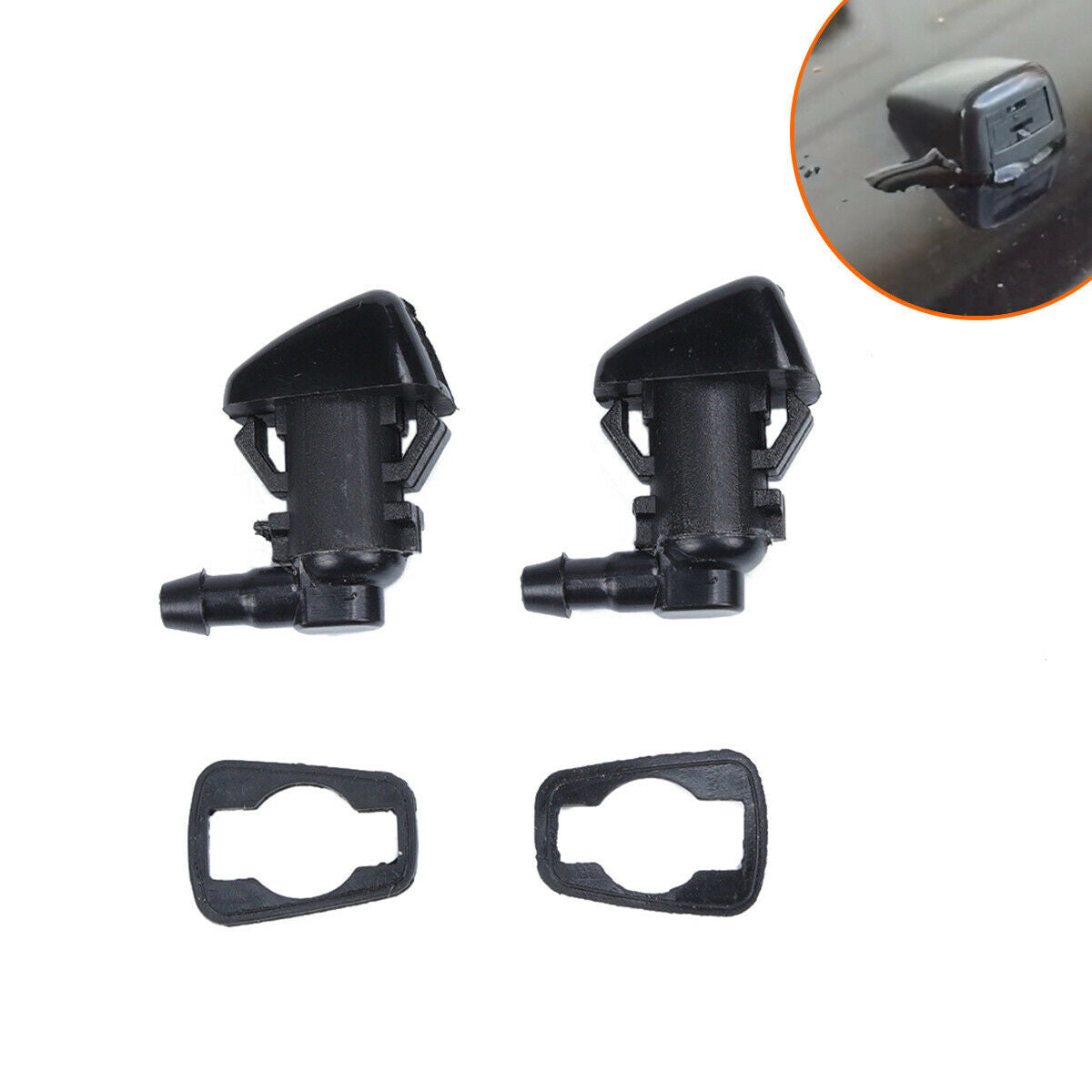 2x Windshield Wiper Washer Spray Nozzle For 11-17 Jeep Grand Cherokee 68260443AA