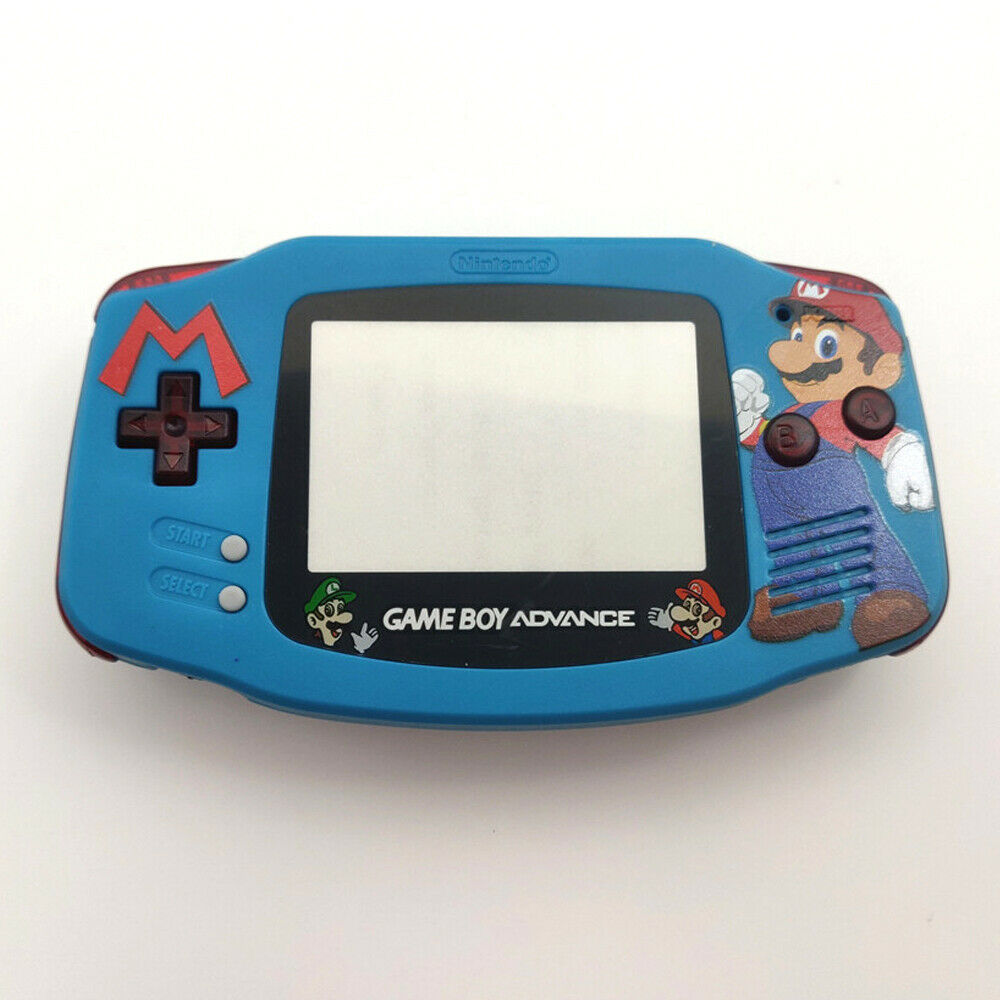 Blue Super Mari o Housing casing Cover Kits For Nintendo Game Boy Advance GBA