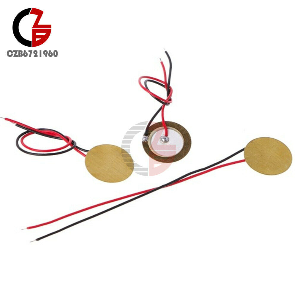 10Pcs Piezoelectric Piezo Ceramic Wafer Plate Diameter 15mm Buzzer Loudspeaker