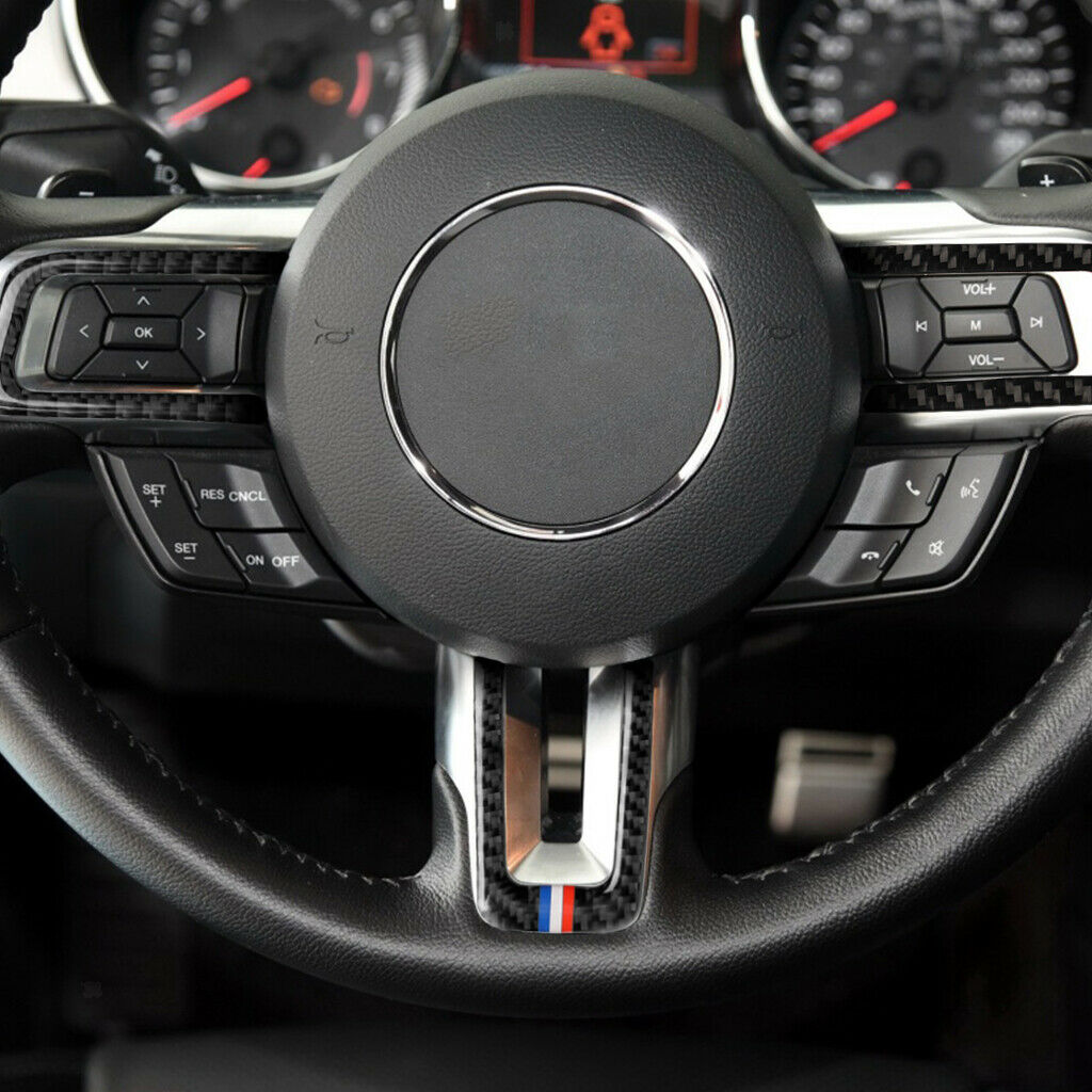Inner Decoration Car Steering Wheel Covers Trim Case for Ford Mustang 15-17