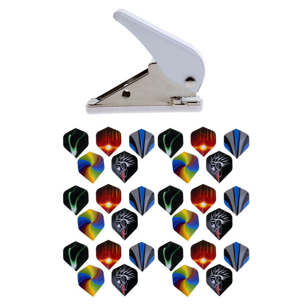 30 Pieces (6 Sets) PET  Flights Standard Shape with Punch Tool