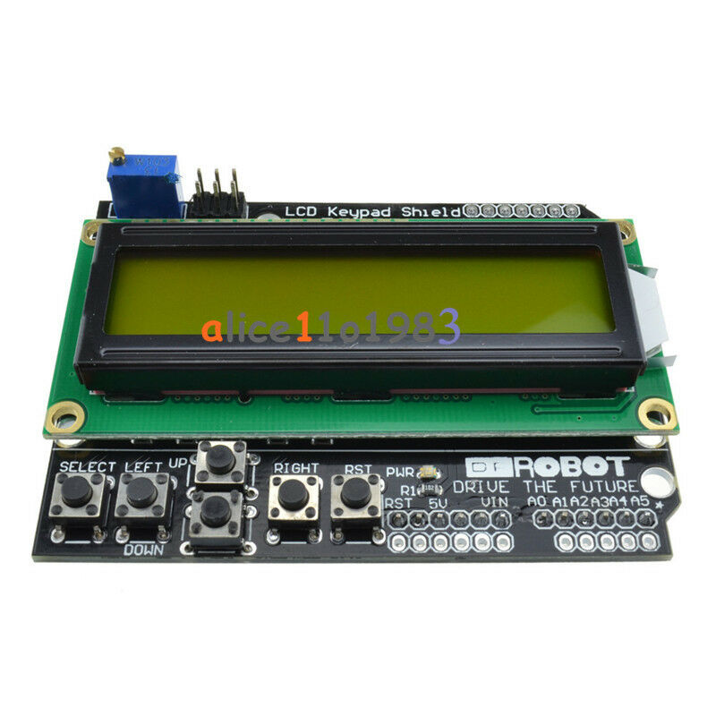 2PCS 1602 LCD Yellow Backlight Keypad Board Shield for Arduino ATMEGA328 2560