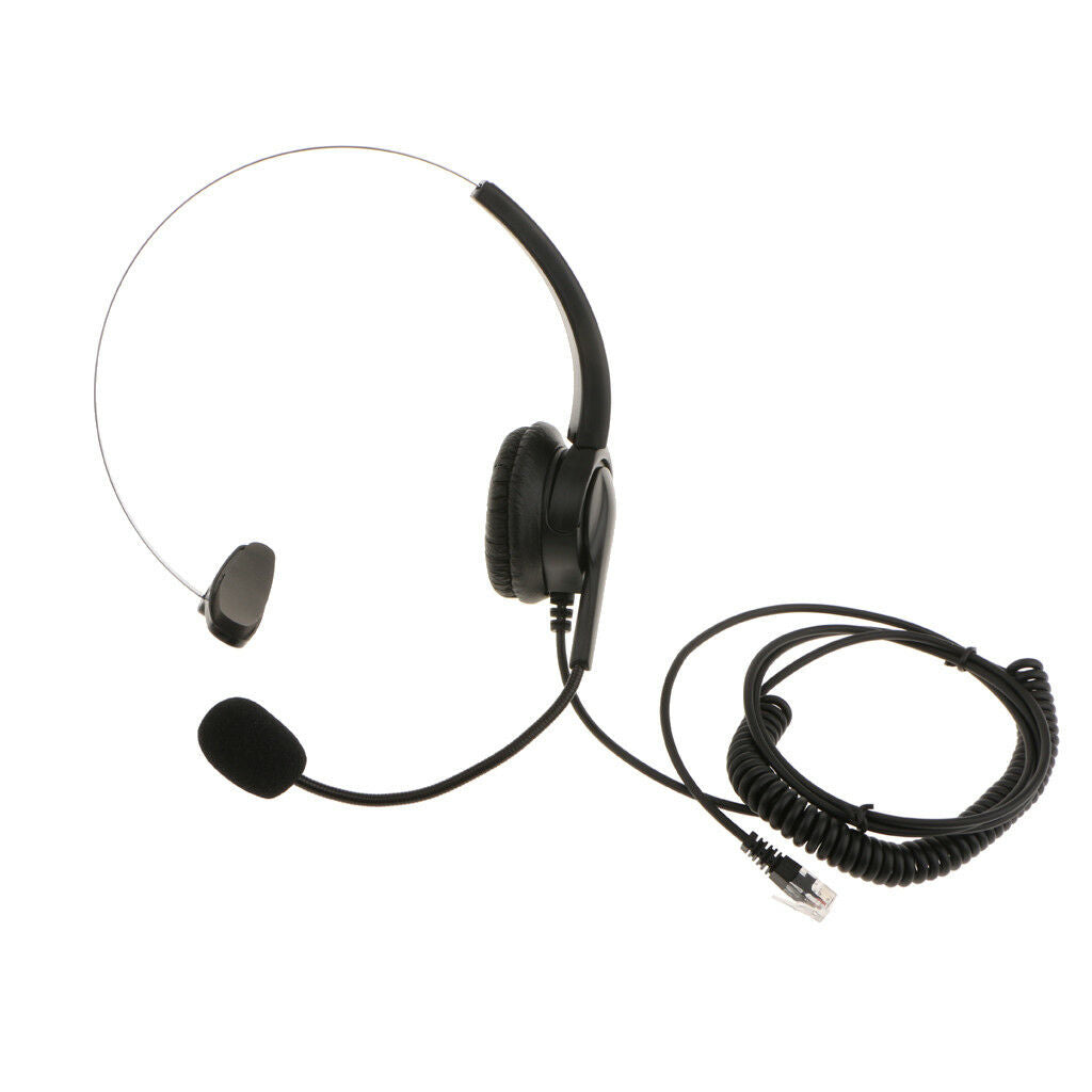 VH560 Hands-free Call Center Headset Headphone Ear Phone Desk Telephone +Mic