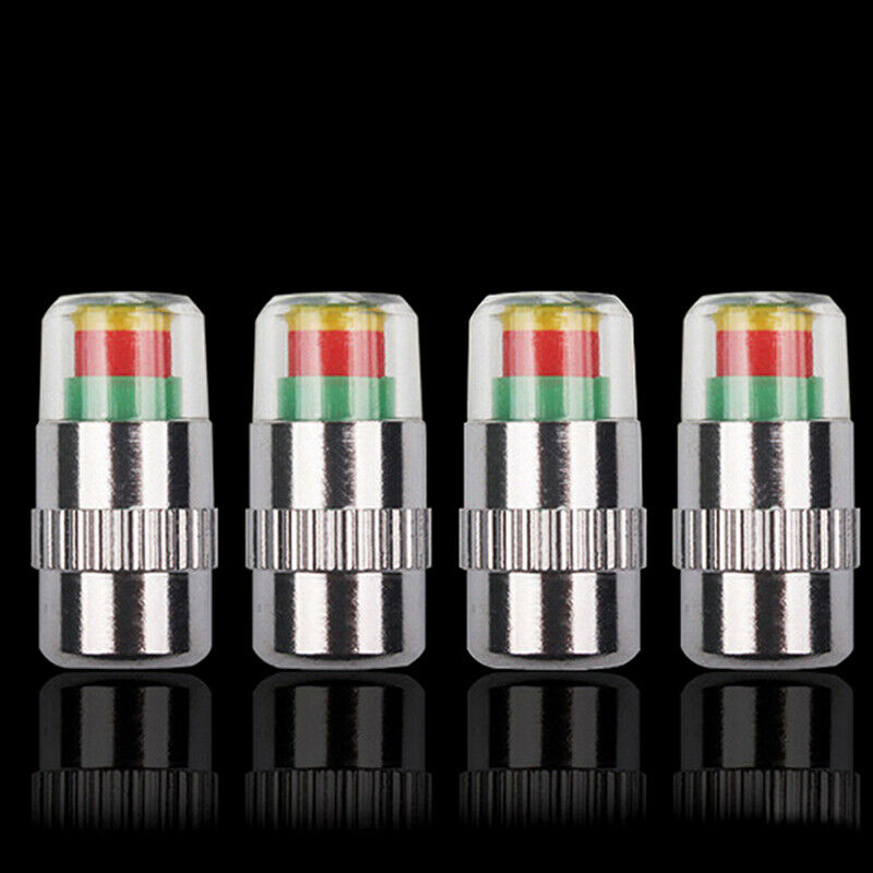 4PCS Car Auto valve caps Pressure Indicator Valve Wheel Tires Valves Tyre.l8
