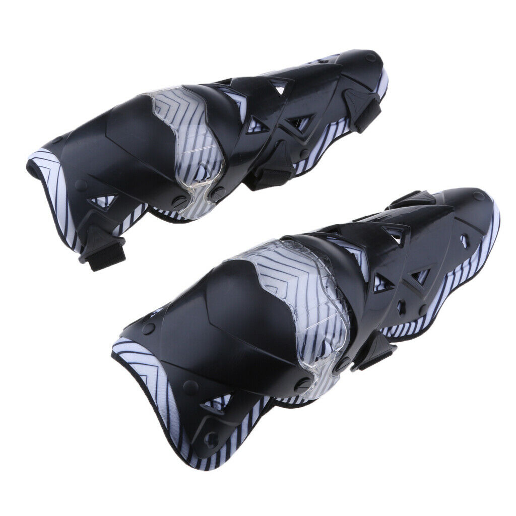 2PCS Motorcycle ATV Motocross Body Protective Gear Knee Shin Guard Pad Black