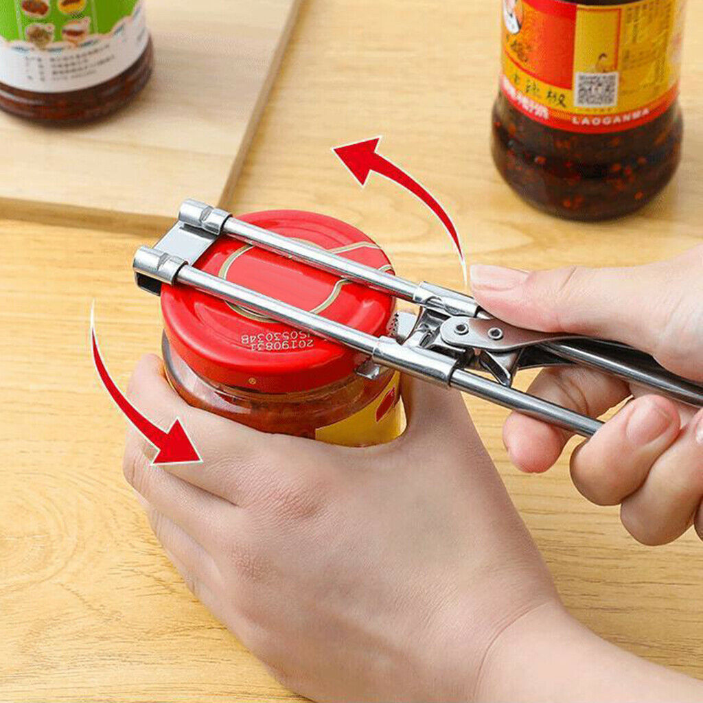 2pcs Manual Jar Opener Bottle Gripper Stainless Steel Jar Lid Opener Tool