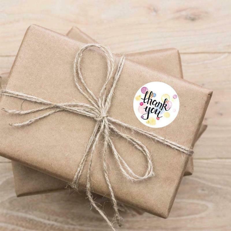 500pcs Round Thank You Stickers Package Seal Labels Wedding Party Scrapbooking