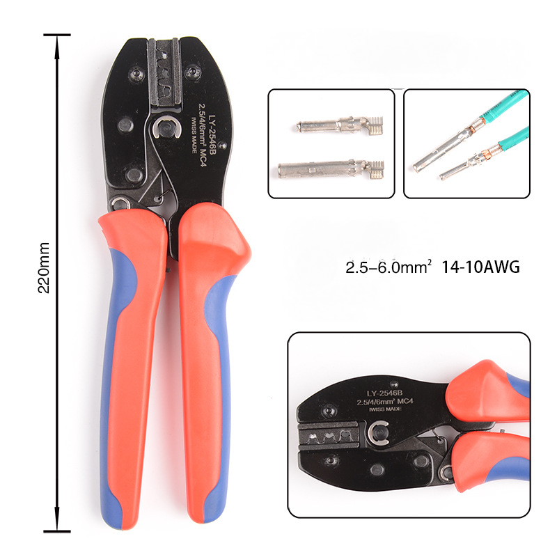 Mc4 Solar Pv Terminal Cable Connector Crimping Tool Tool Ratchet Crimping Tool