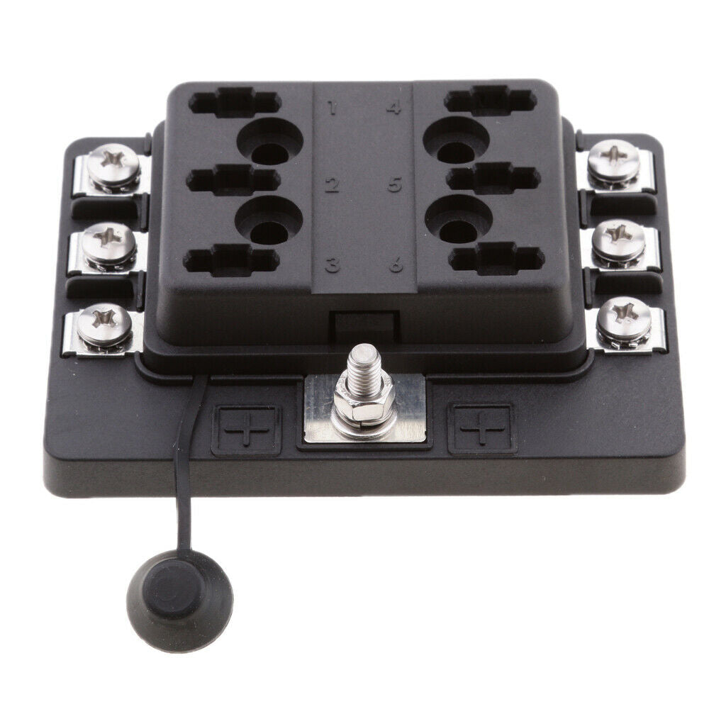 6-Way 32V Car Boat Blade Fuse Box Holder Panel for Mini Micro Fuses