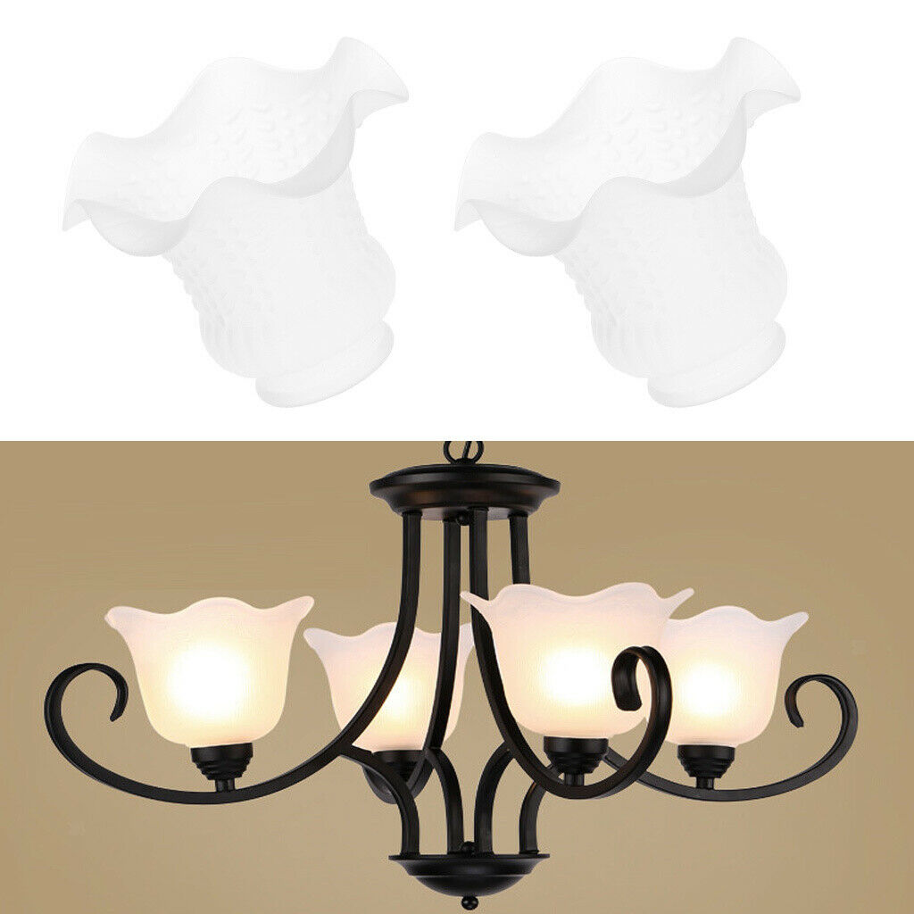 2pcs Glass Shades for Wall Sconce Lights and Ceiling Fan Lights Chandelier