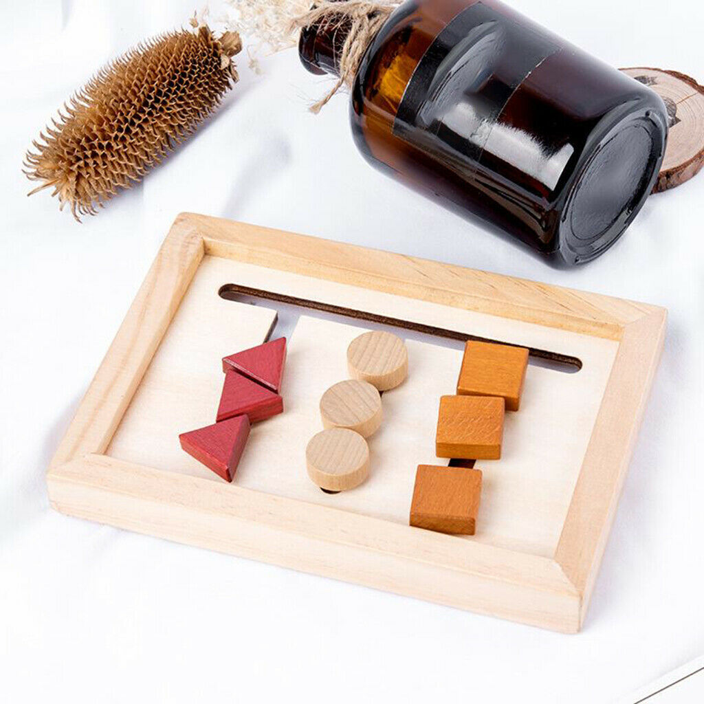 Toddler Wooden Shape Matching Toys Game Montessori Toys for 4-6 Years Old