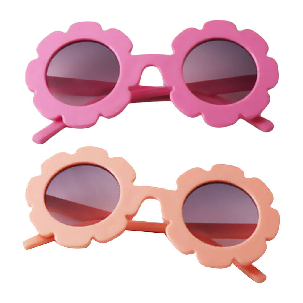 2pcs Fashion Cute Baby Kids Girls Round Sunglasses Toddler UV400 Eyewear