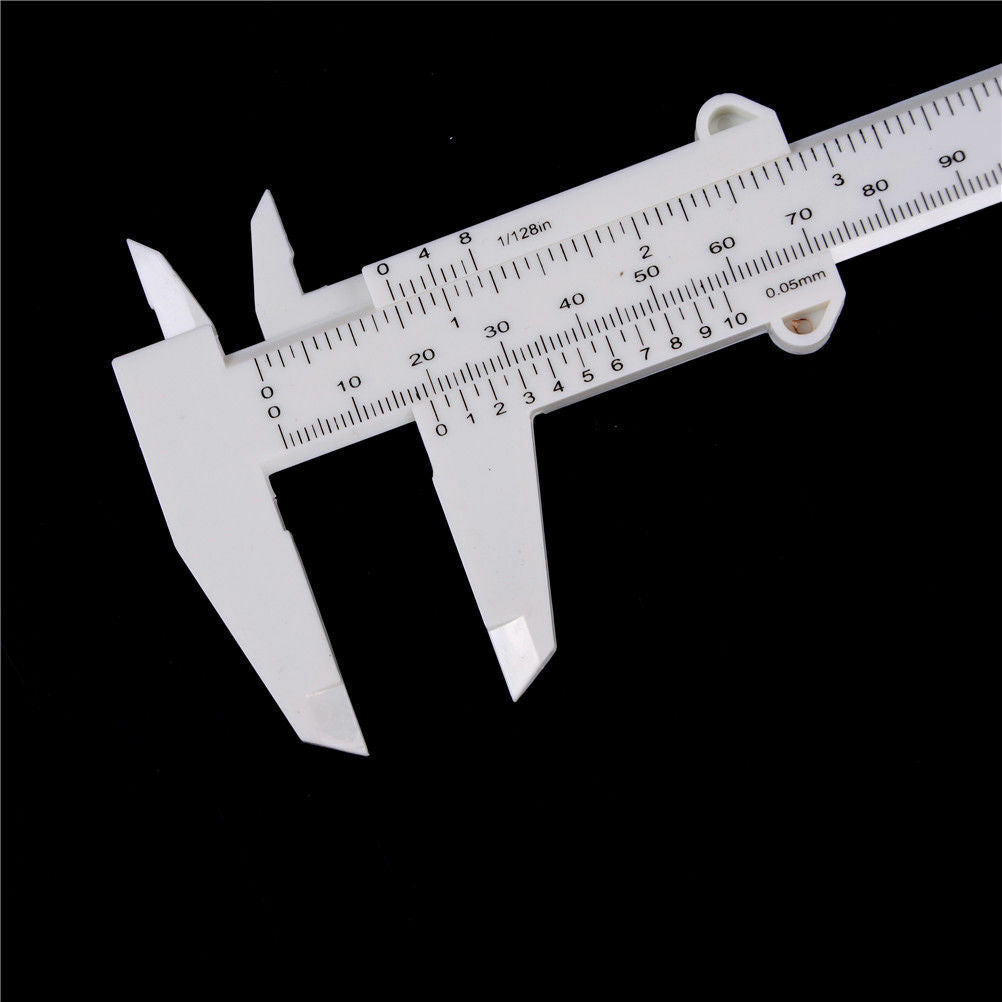 Sliding Vernier Caliper Plastic Measure Ruler Gauge Dual Scale New FDCA 150mm