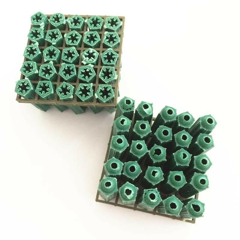 50PCS 8mm x 27mm Green Plastic Wall Plugs  Fixing Anchor Plug for Masonry Screw
