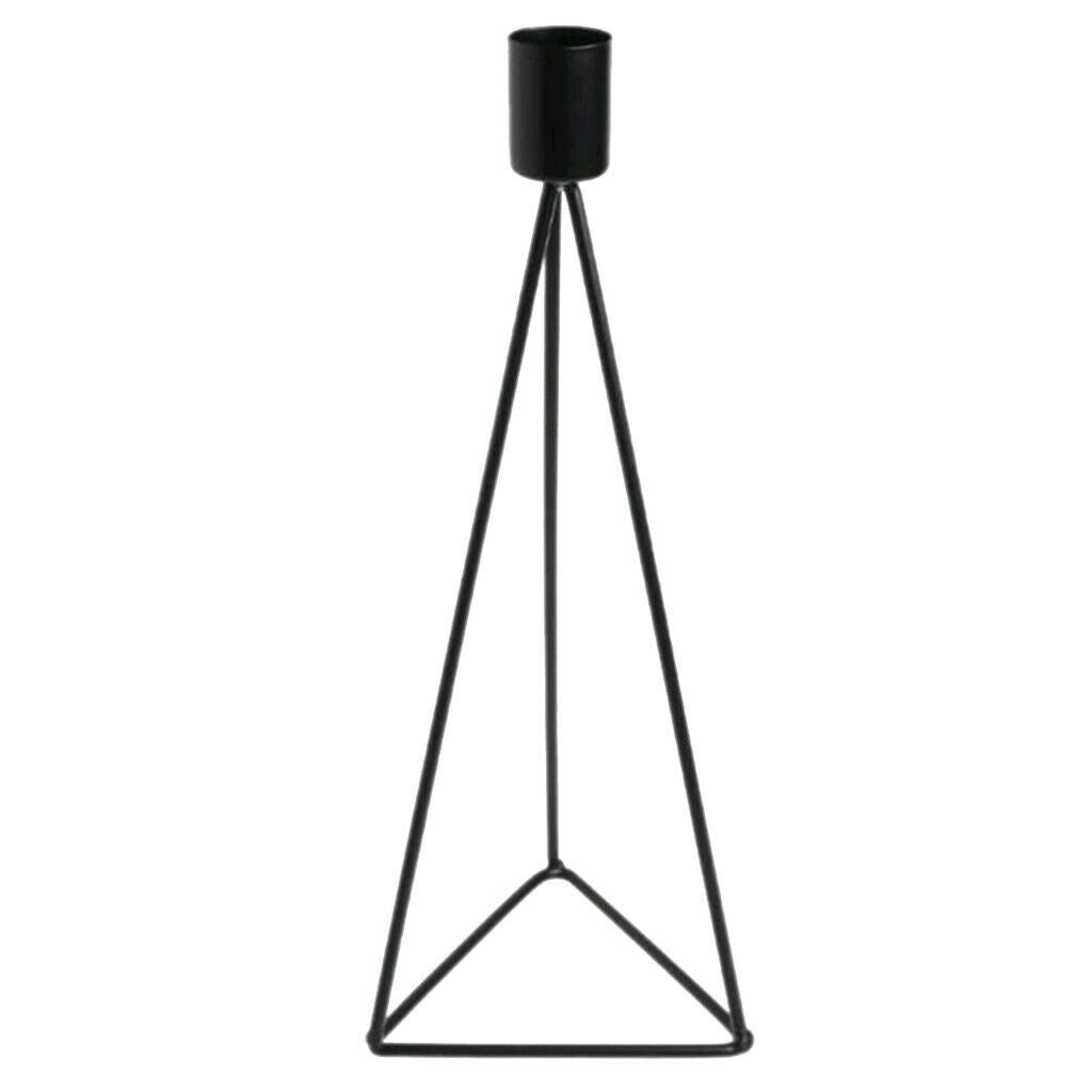 2 lot Geometry Iron Candlestick Candle Holder  Tea Light Holder f/ Decor