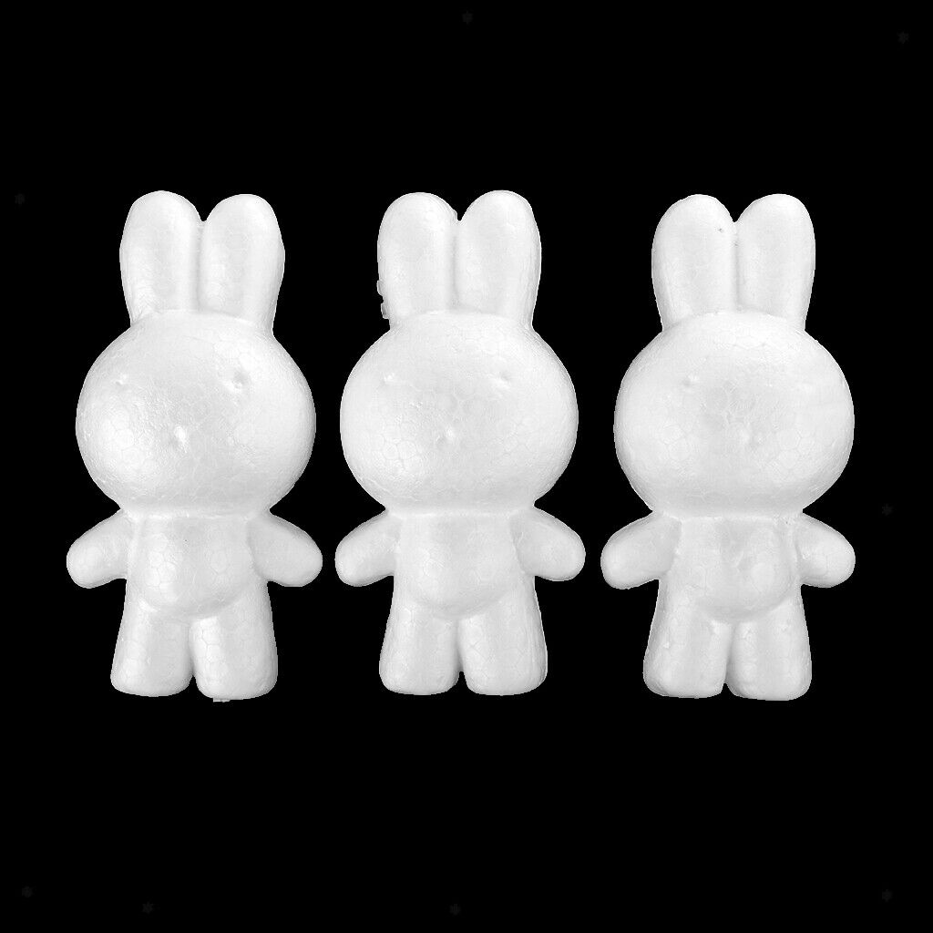5pcs Rabbit Shaped Creative Styrofoam Foam DIY Party