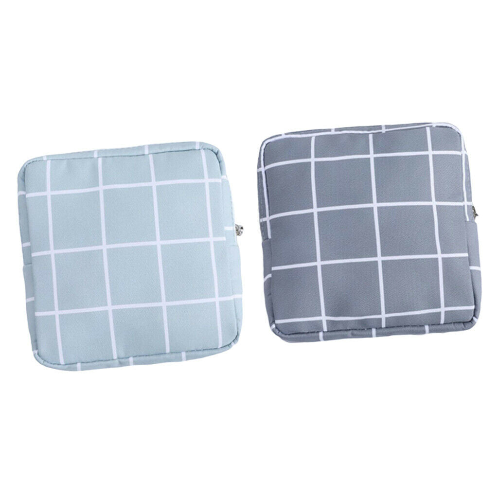 2x Lovely Travel Portable Zipper Sanitary Bag Makeup Organizer for Girls
